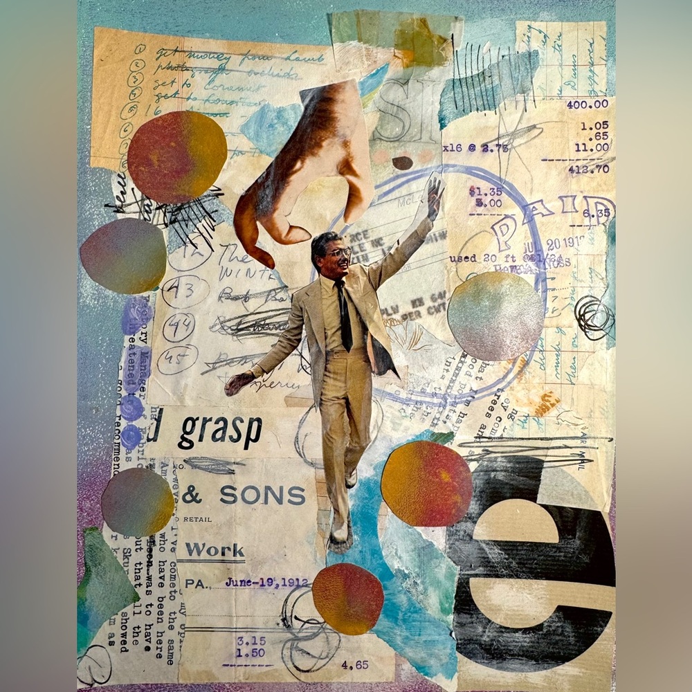 8 x 10” Original Hand Cut Collage Art